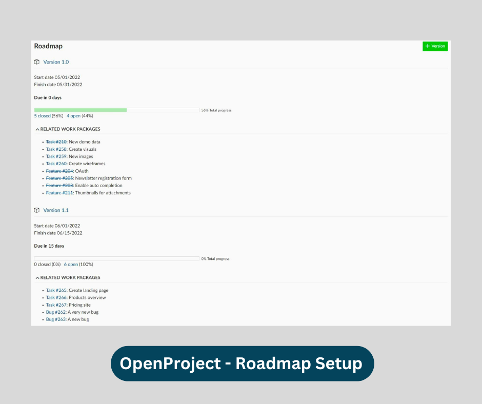 Roadmap Setup