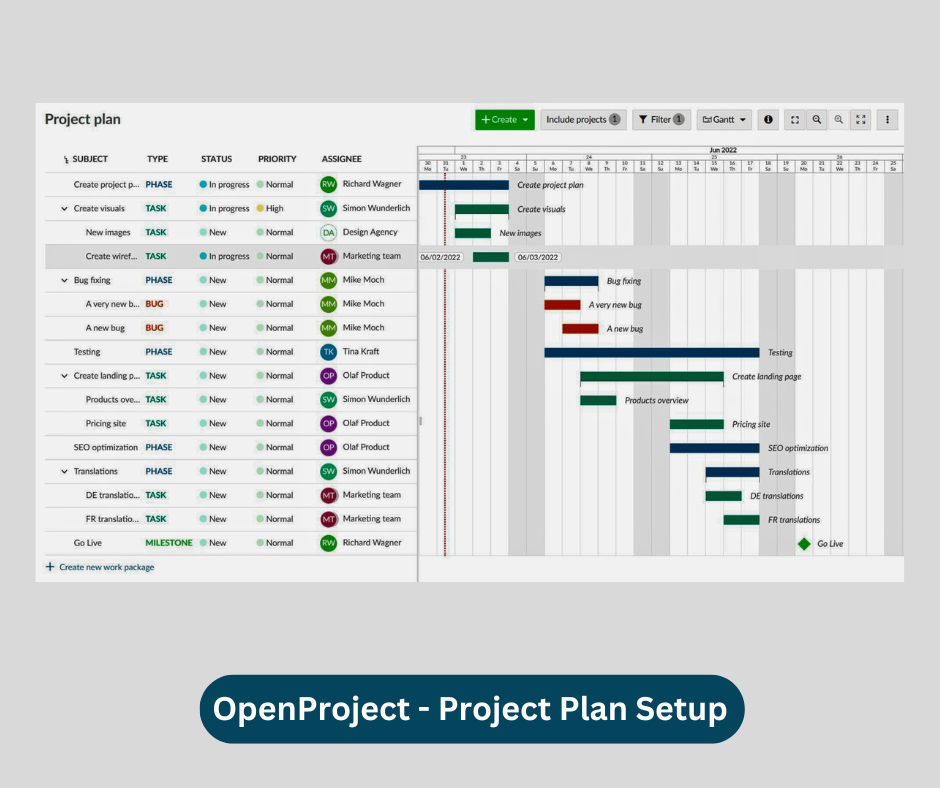 Project Plan Setup